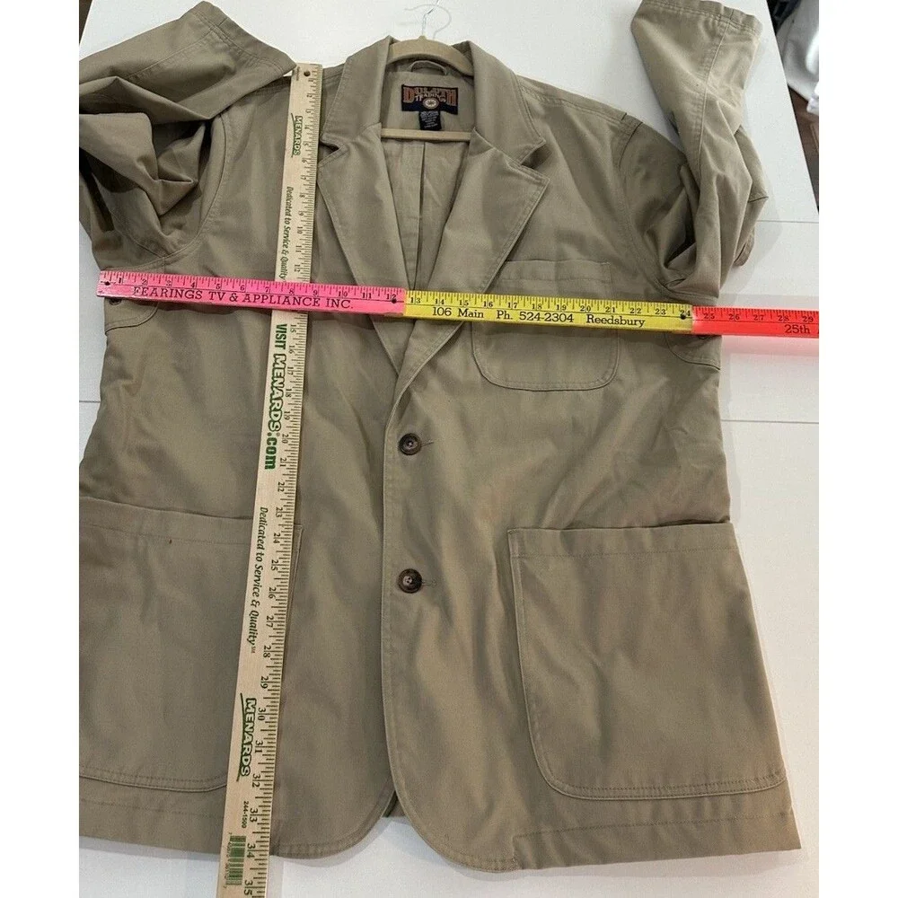 Duluth Trading Jacket XL Tall Khaki Twill Fire Hose Presentation Sport Coat Work